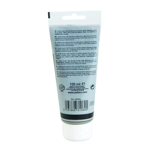 Pebeo High Viscosity Studio Acrylics - Raw Umber (64) - Tube of 100 ML / bbag indias best onlne store 