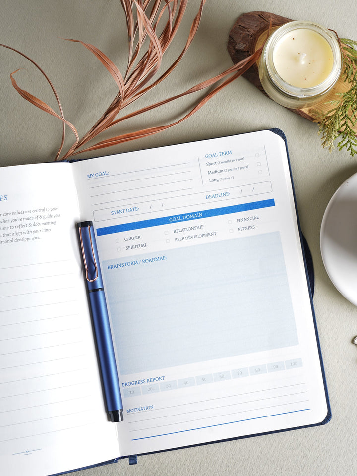 Scholar A5 Premium Goals Journal PGL2 192 PGS Bbag | India’s Best Online Stationery Store