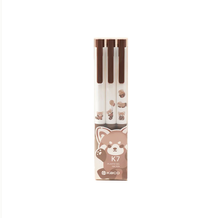 A Pack of Brown and White Colour Kacogreen K7 Panda Paradise Gel Pen