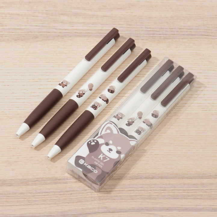A Pack and 3 Pieces of Kacogreen K7 Panda Paradise Gel Pen