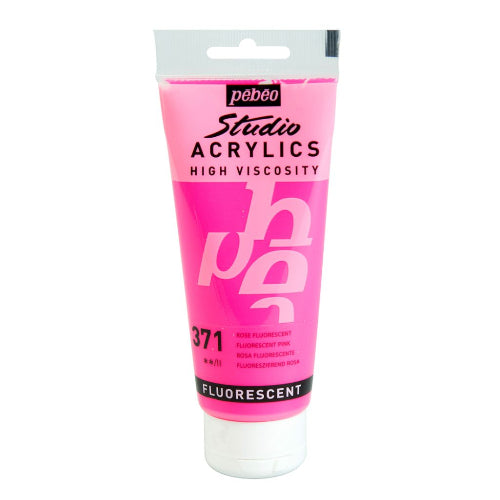 Pebeo High Viscosity Studio Acrylics - Fluorescent Pink (371) - Tube of 100 ML
/ Bbag  indias best online store 