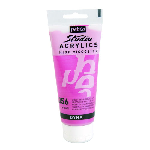 Pebeo High Viscosity Studio Acrylics - Iridescent Violet-Blue (356) - Tube of 100 ML /Bbag indias best online store 
