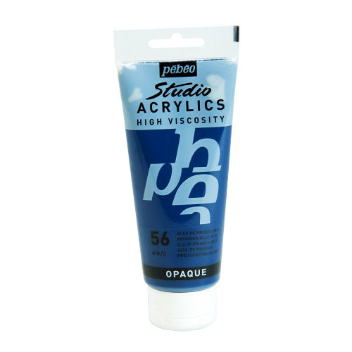 Pebeo High Viscosity Studio Acrylics - Prussian Blue Hue (56) - Tube of 100 ML / bbag indias best online store 
