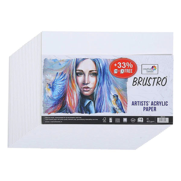 Brustro Artists Acrylic Paper Sheets - Bbag | India’s Best Online Stationery Store