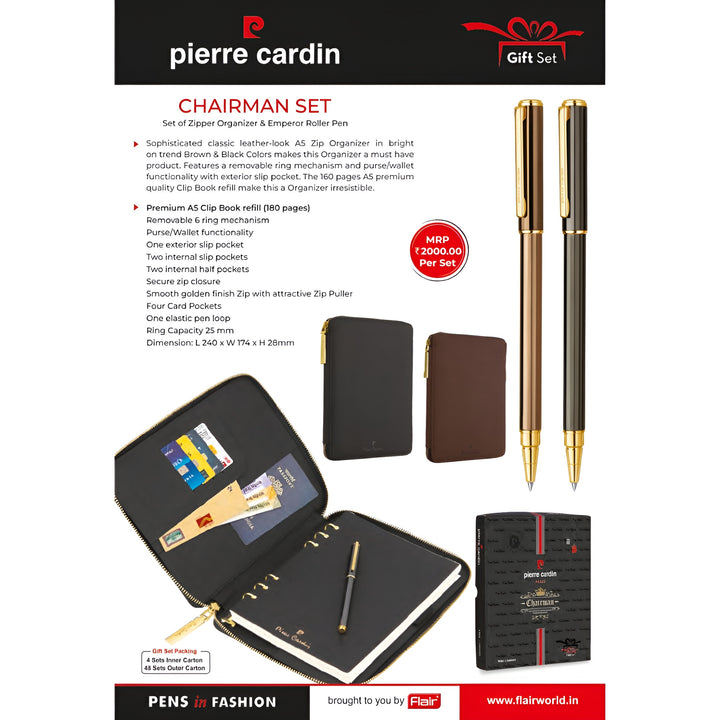 Pierre Cardin Chairman Gift Set – Organizer & Roller Pen