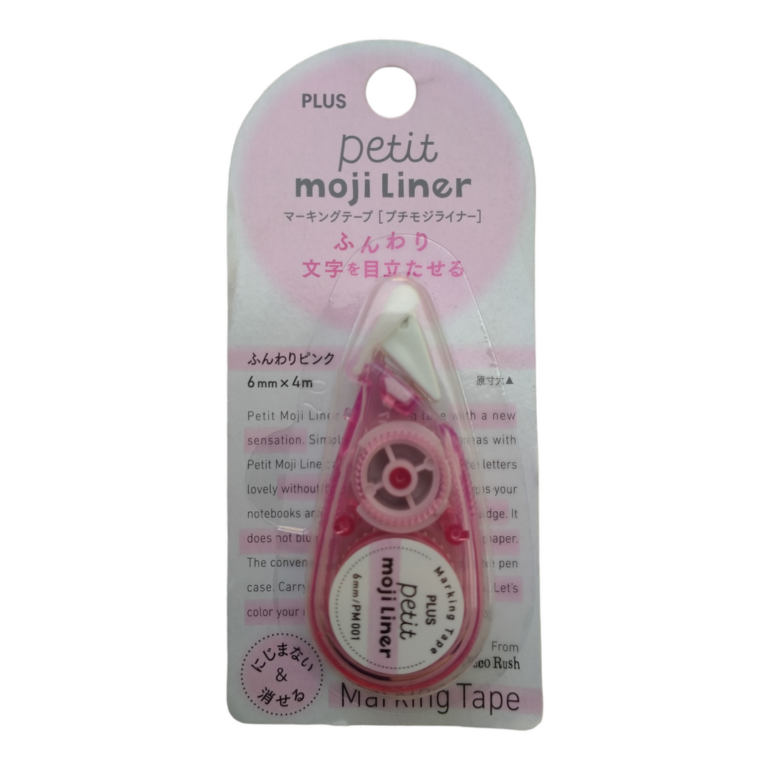A pack of Light Pink  Plus Japan Petit Moji Liner  Marking Tape 
