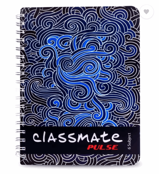 VIbrant colour Classmate Pulse 6 Subject Single Line 400 Pages Spiral Bound Notebook 297 x 210