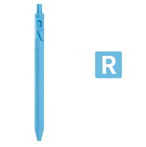 R Alphabet Kacogreen Alpha Gel Pen Sky Blue Colour