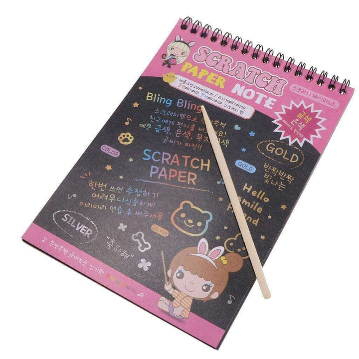 Bling Scratch Paper Note Book with pen 