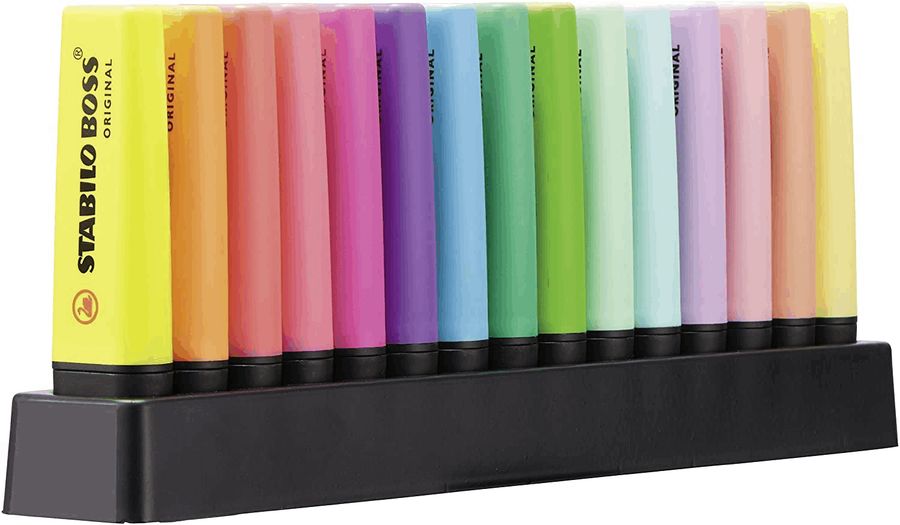 15 highlighter Multi Colour Stabilo Boss Deskset Highlighter