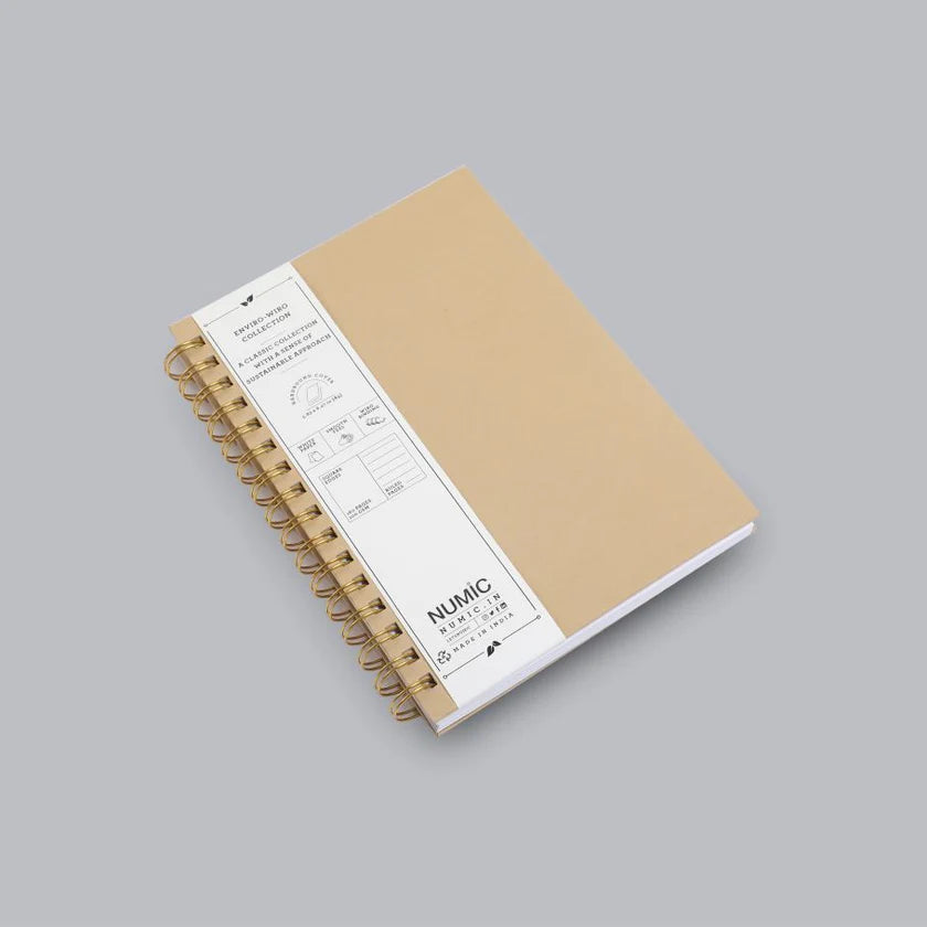 Numic Enviro Wiro A5 Notebook (Arbilla, Pecan, Oceana, Sahara) – Eco-Friendly Spiral Journal