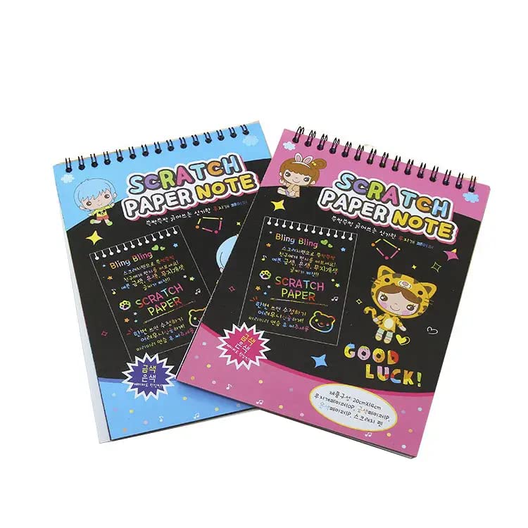 Bling Scratch Paper Note Book in blue and Pink Colour 