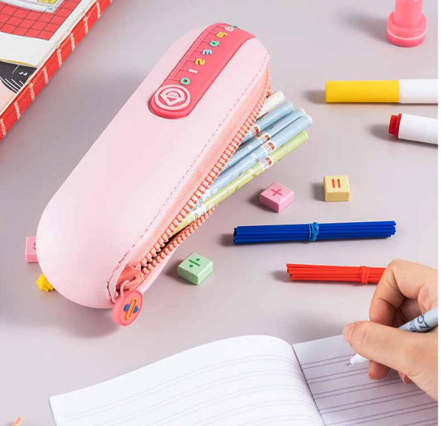 Capsule Silicone Pencil Pouch with 3D Ruler Bbag | India’s Best Online Stationery Store