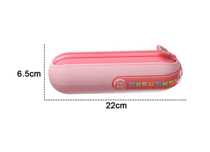 Capsule Silicone Pencil Pouch with 3D Ruler Bbag | India’s Best Online Stationery Store