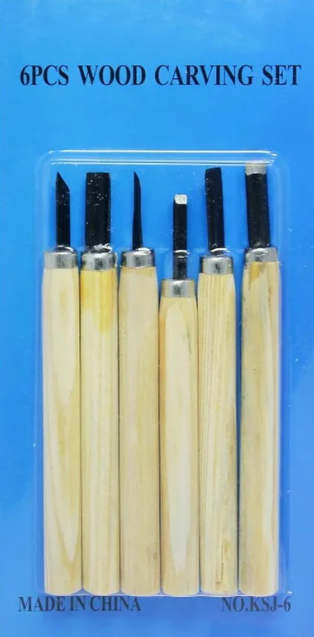 JAGS Knife Carving Set Wooden 6PCS Bbag | India’s Best Online Stationery Store |