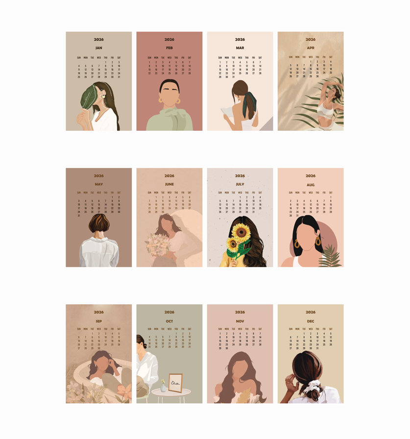 Creative Convert Aesthetic Desk Calendar