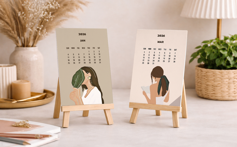 Creative Convert Aesthetic Desk Calendar