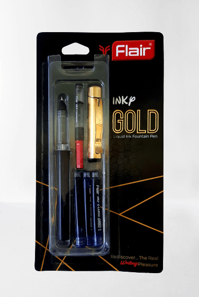 Flair Inky Gold Liquid Ink Fountain Pen - Bbag | India’s Best Online Stationery Store