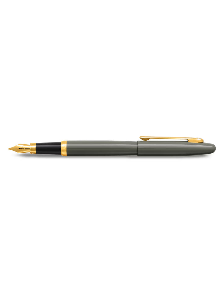 Sheaffer VFM 9427 Light Gray Fountain Pen with PVD Gold Tone Trim