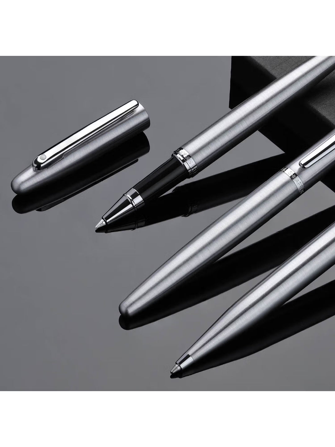 Sheaffer VFM 9426 Brushed Chrome Rollerball Pen with Chrome Trim