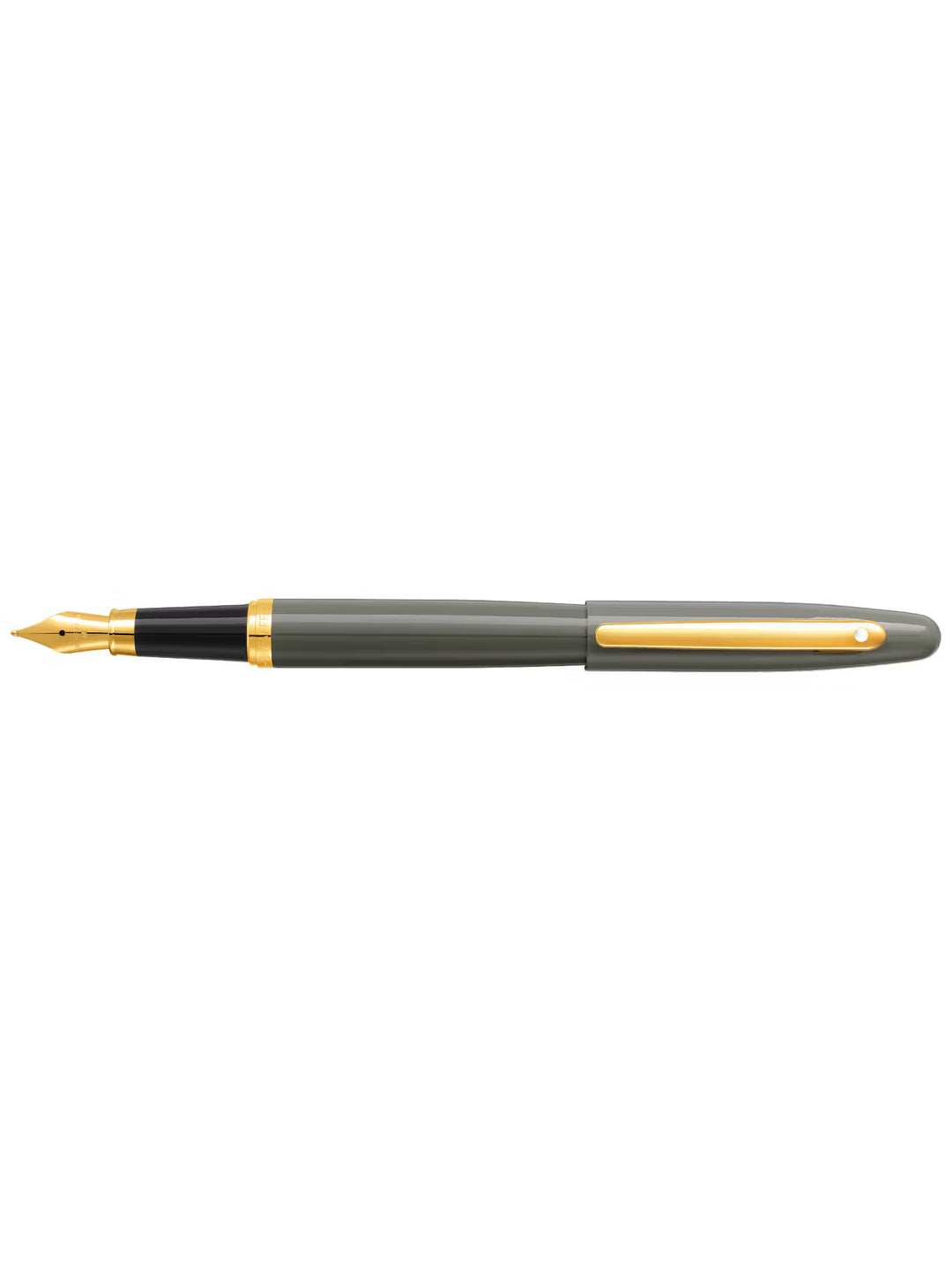 Sheaffer VFM 9427 Light Gray Fountain Pen with PVD Gold Tone Trim