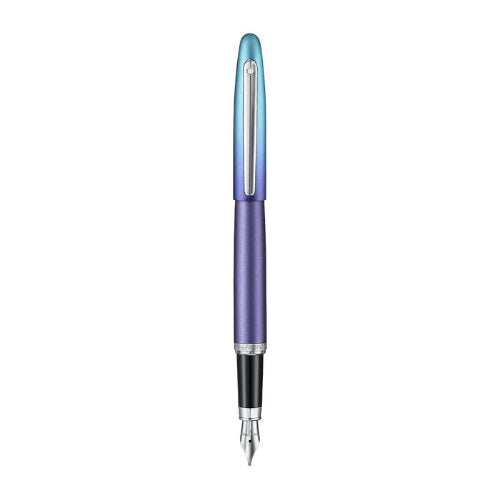 Sheaffer 9430 Expressions Blue and Purple Pearlised  Fountain Pen VFM PVD with Chrome Plated Trims - Fine / Bbag Indias Best Online Store 