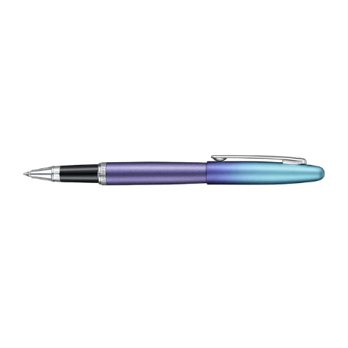 Sheaffer VFM 9430 Expressions Blue and Purple Pearlised Gradient Rollerball Pen with Chrome-Plated Trims / Bbag indias Best online store 