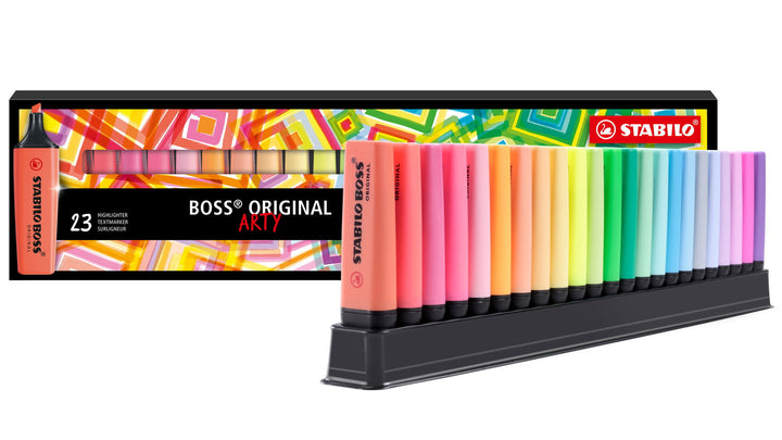 STABILO BOSS ORIGINAL ARTY Desk Set - 23 Vibrant Highlighter Colors