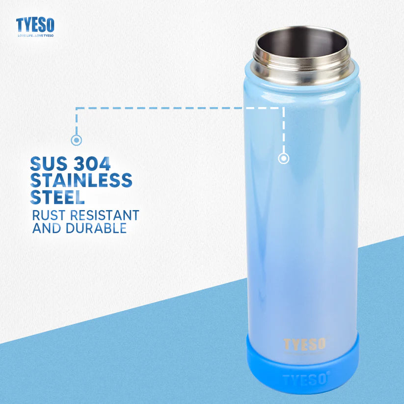 TYESO 750ml Rainbow Insulated Tumbler Stainless Steel Bottle with Handle Bbag | India’s Best Online Stationery Store