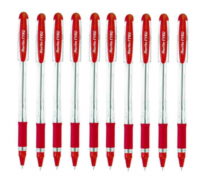 10 Pcs of Red Rorito Fyro Ball Pen