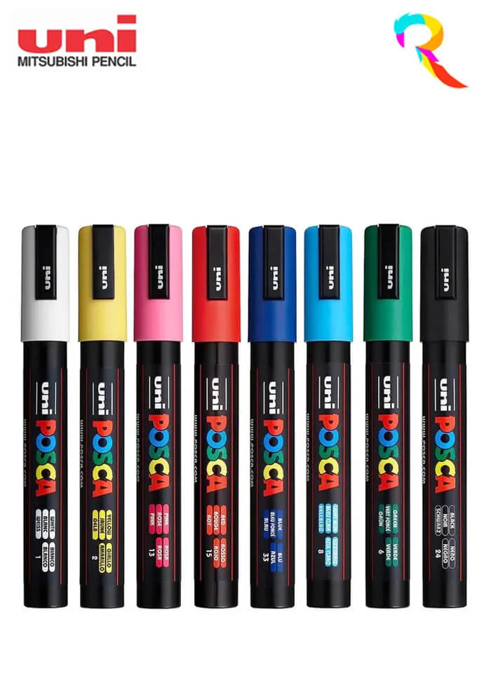Uni POSCA 3M Water-Based Paint Markers – Premium Multi-Surface Paint Pens