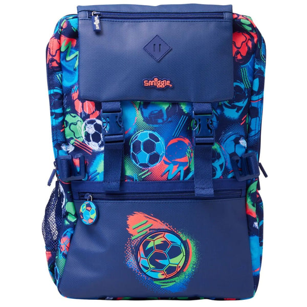 Smiggle Foldover Big Football Backpack Blue Bbag | India’s Best Online Stationery Store