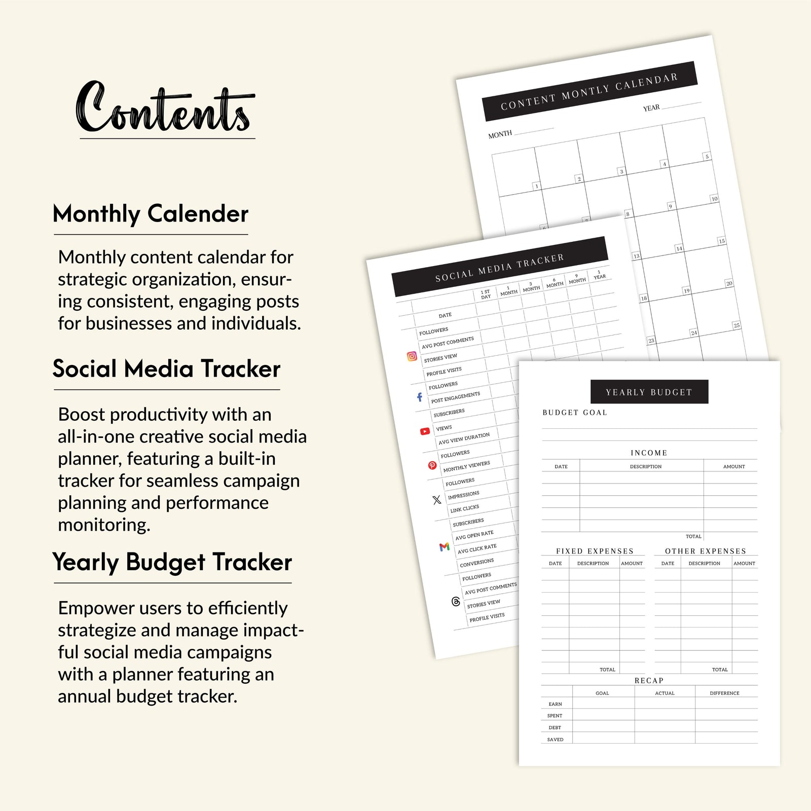 Creative Convert Social Media Planner - Bbag | India’s Best Online Stationery Store