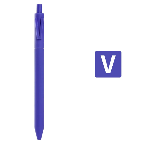 V Alphabet Kacogreen Alpha Gel Pen Violet Colour 
