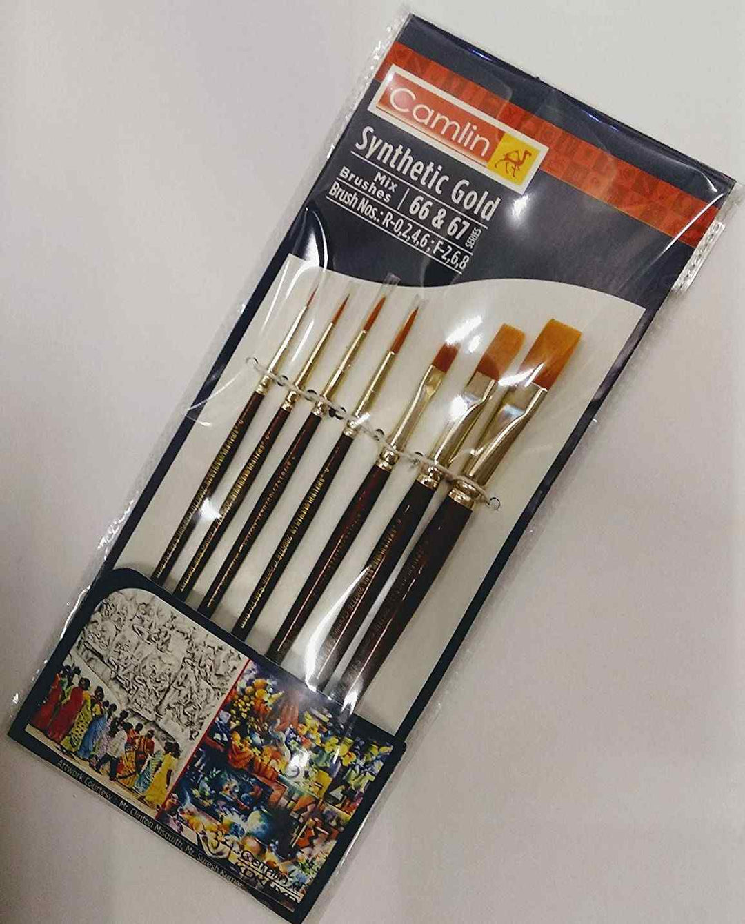 A Pack of Camlin Synthetic Gold Hair Artist Brushes