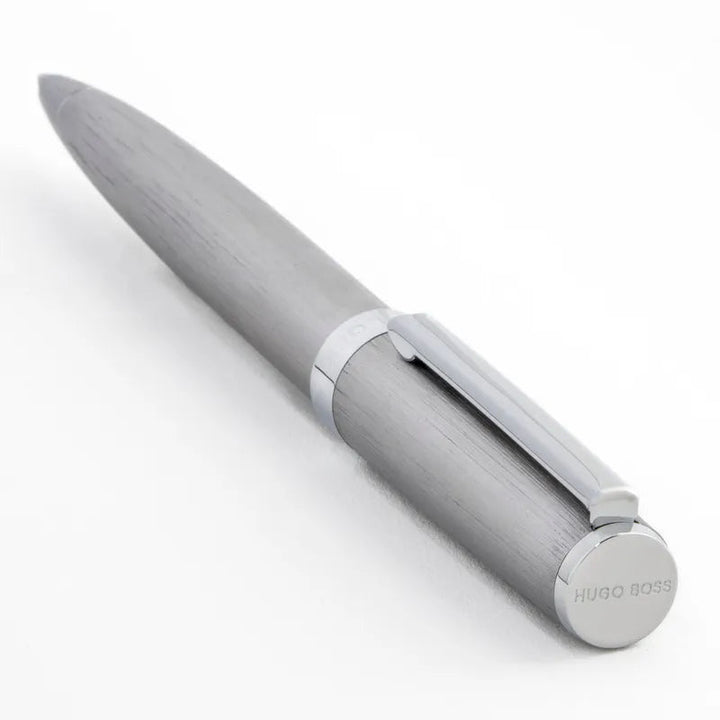 Hugo Boss Brushed Chrome Ballpoint Pen WP34192 Bbag | India’s Best Online Stationery Store