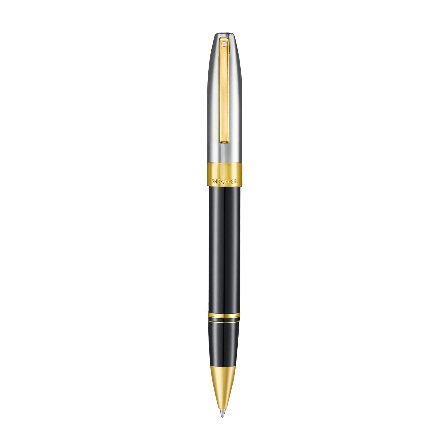 Sheaffer Legacy Rollerball Pen Black Chrome Gold Trim Luxury Pen Bbag | India’s Best Online Stationery Store