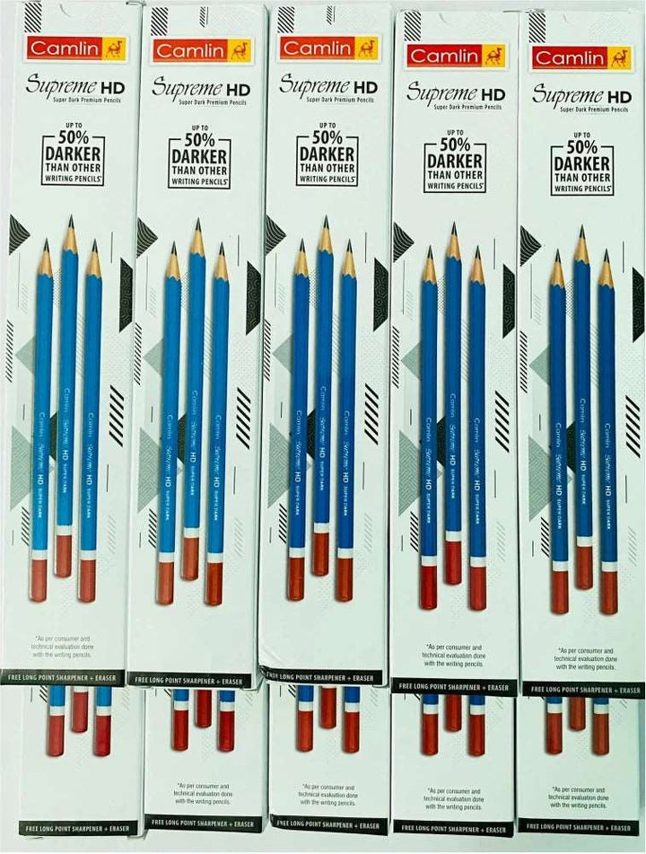5 Pack of Camlin Supreme HD Pencil 10 Pieces in Each Set 