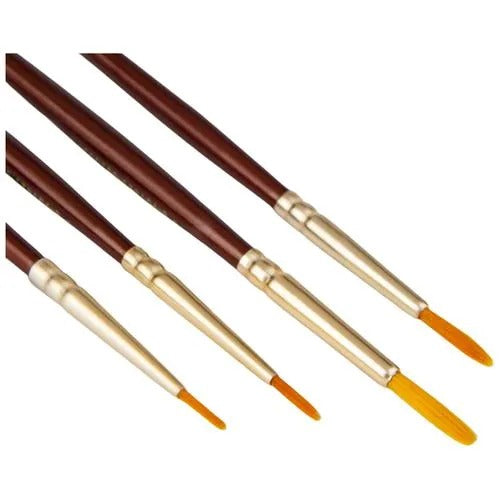 Camlin Synthetic Gold Hair Round Brushes 4 different sizes
