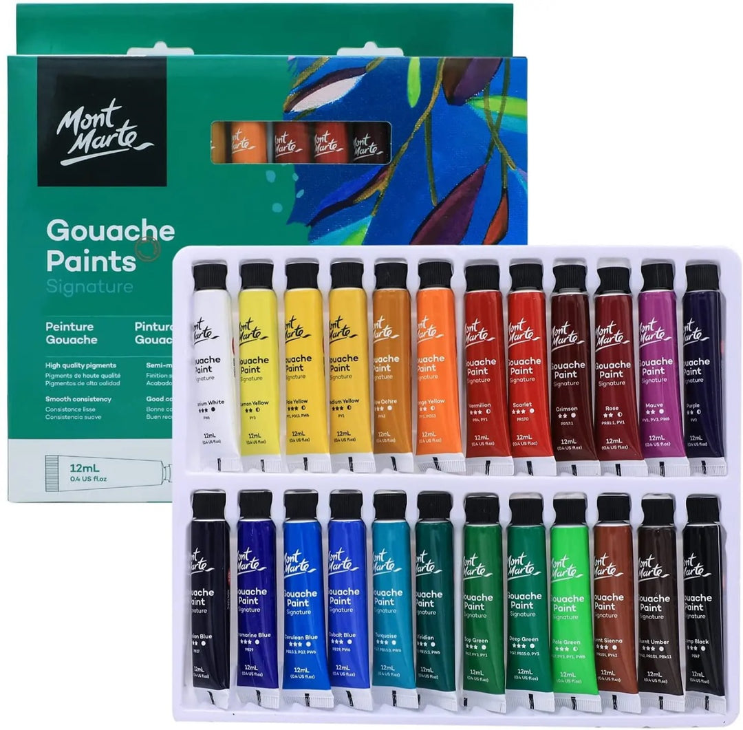 Mont Marte Gouache Set 24pc x 12ml