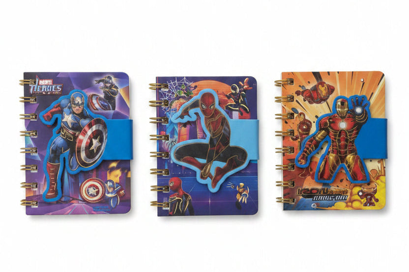 Super Hero Magnetic Lock Notebook 3D Design for Kids Bbag | India’s Best Online Stationery Store