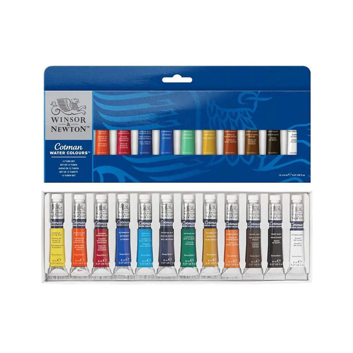 Winsor & Newton Cotman Water Colours - 12 Tubes Set