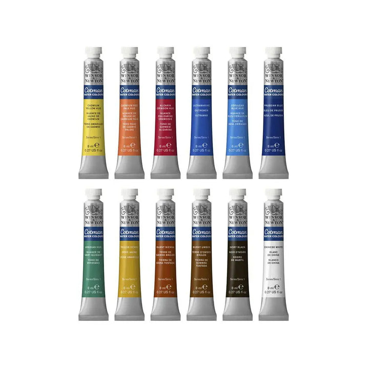 Winsor & Newton Cotman Water Colours - 12 Tubes Set