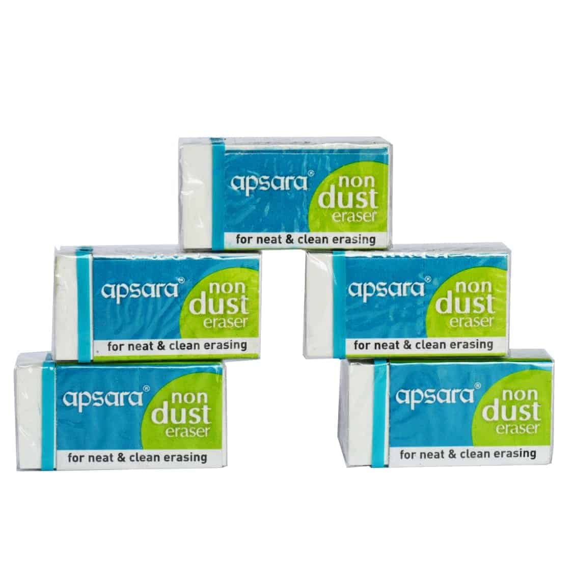 5 Apsara Non Dust Erasers