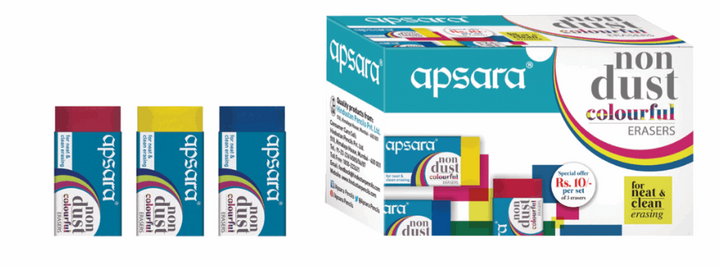 Apsara Non Dust Colourful Erasers