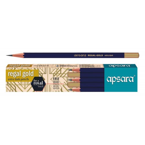 A box Apsara Regal Gold Extra Dark Pencil