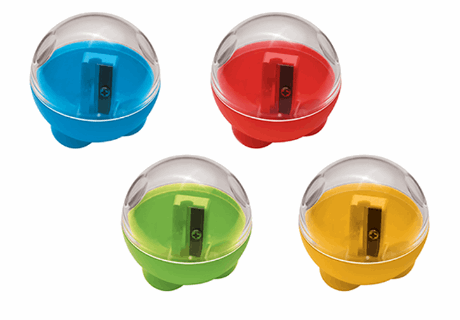 Blue, Red, Green and Yellow Apsara Spaceball Sharpener