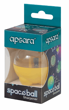packed yellow Apsara Spaceball Sharpener