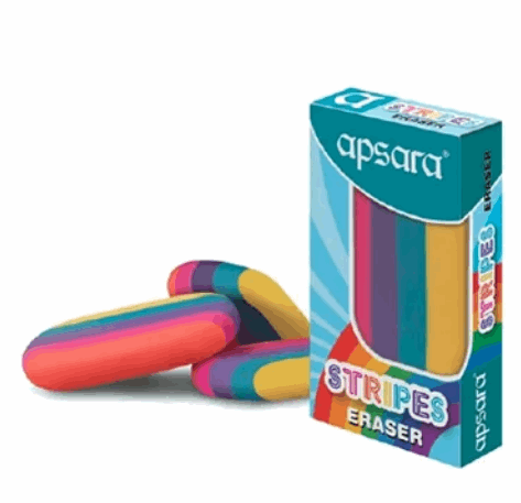 Apsara Stripes Eraser Multi Colour 