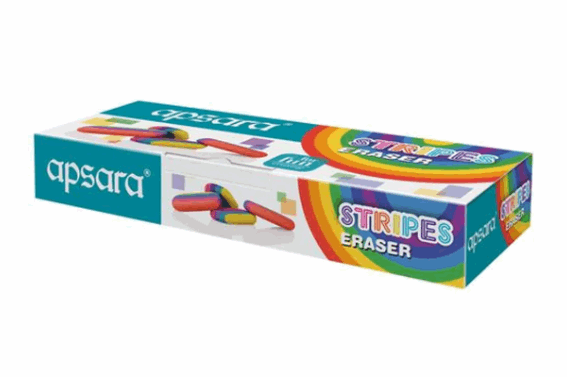 Apsara Stripes Eraser pack 
